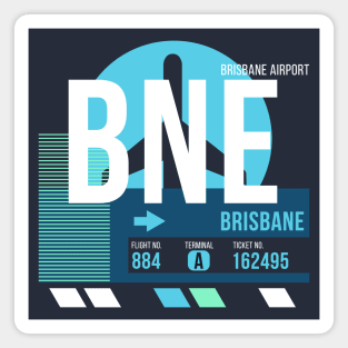 Brisbane (BNE) Airport // Sunset Baggage Tag Magnet